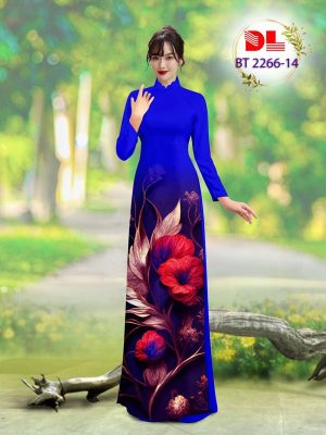 Vải Áo Dài Hoa In 3D Sang Trọng AD BT2266 26